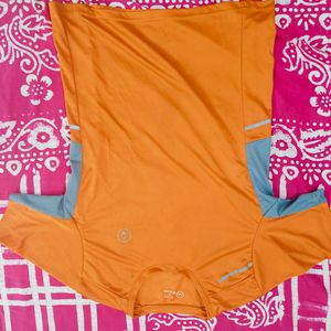 Orange Colored Active Wear T-shirt