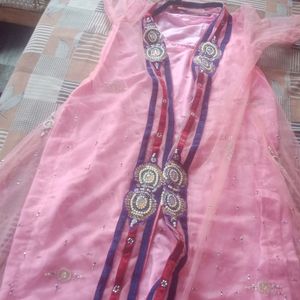 Pink Kurta With Jacket