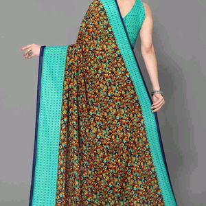 YASHIKA Floral Print Daily Wear Georgette Saree(Gr