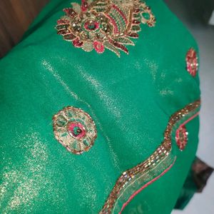 Full Maggam Work Saree With Blouse