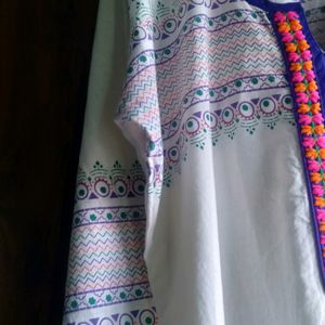 New Neck Embroidery Kurti