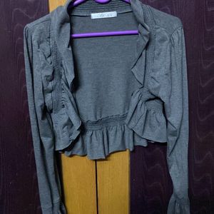 Crop Grey Shrug