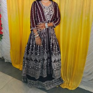 Maroon Wine Colored Lehenga For Weddings