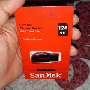 SANDISK PENDRIVE 128GB NEW SEALED PACK