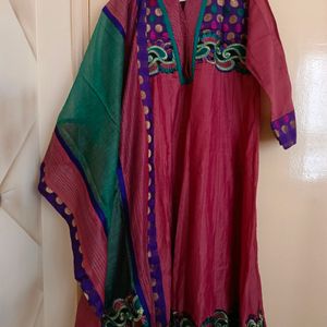 High Neck Kurti With Dupatta