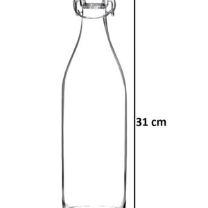 Clamp Glass Bottle For Water And Juice