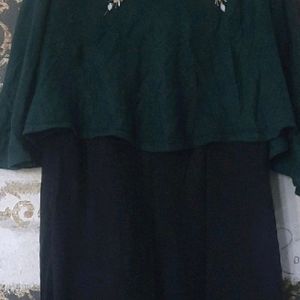 W Embroidered Woollen Kurti With Shrug