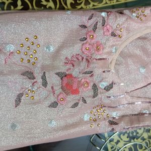 Hand Work Pink Kurti