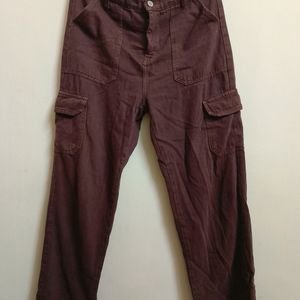 BROWN DENIM CARGO