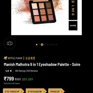 Myglamm Manish Malhotra Eyeshadow Palette Any 1