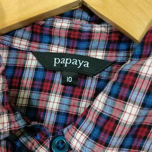 Papaya Checkered Shirt Half Sleeve (Women's)