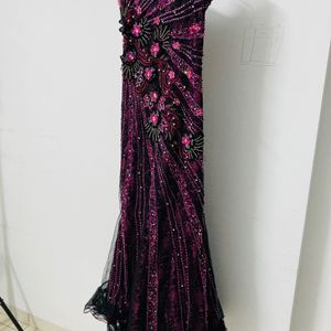 Elegent Purple Cocktail Gown