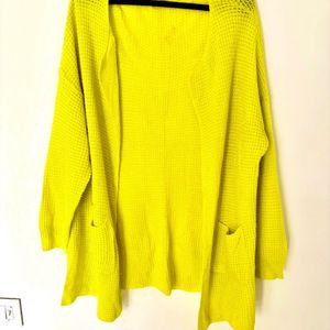 Beautiful Lime Green Woolen Shrug