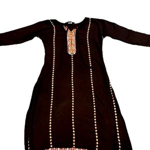 Black Kurti With Design