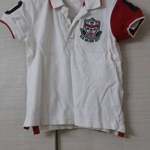 2 To 3 Yrboys Tshirt -white and Red