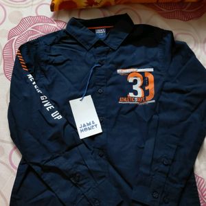 Navy Blue Boys Shirt