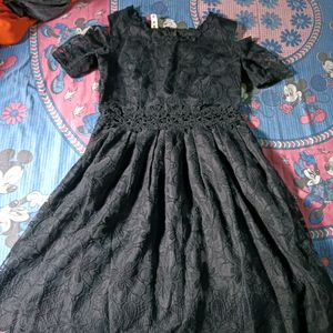 Black Colour Mini Frock