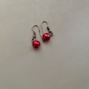 Red Bead Earrings