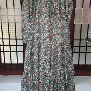 New Printed Pattern Gown For Girls-XL