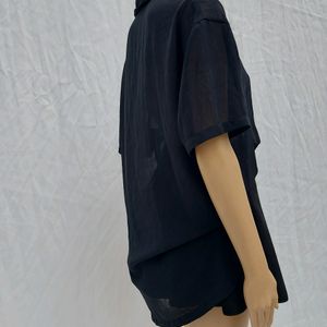 Chiffon Black Top