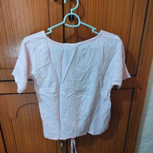 Pure Linen V Neck Top