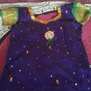 Pattu Jacket And Skirt