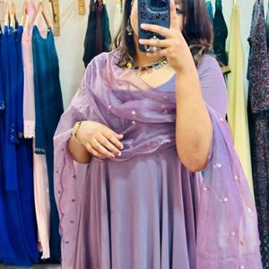 Deisgner dress deep purple with dupatta