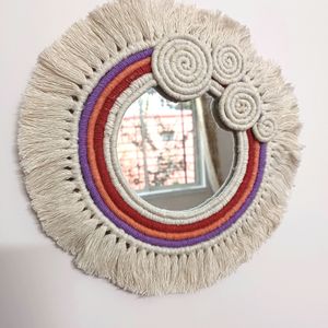 10.5 Inches Macrame Mirror