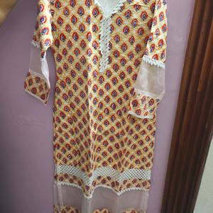 Orange White Bunaai Suit Set 3 M