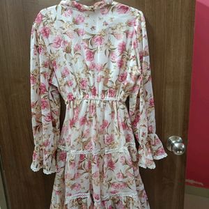 Floral. One Piece Frock For Women Free Size .