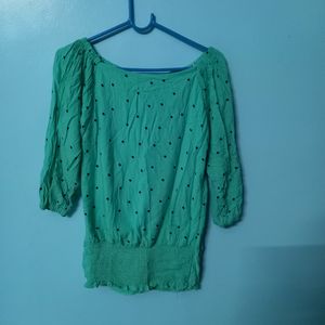 Women Green Top