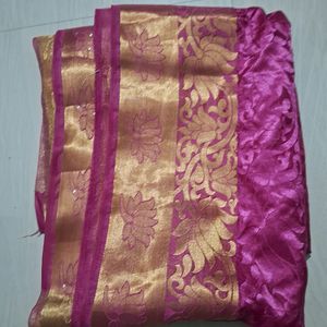 Rose Colour Festive Saree