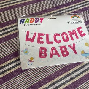 Welcome Baby Pink Colour Foil Balloon