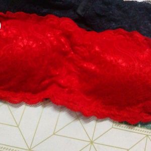 ♥️ Red Paded Bra Plastic Lace ♥️🖤♥️🎉