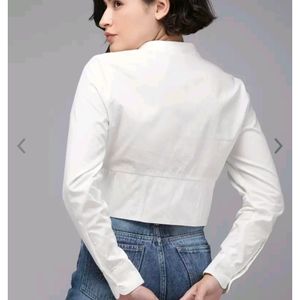 Pure Cotton Full Sleeves Corset Shirt Top