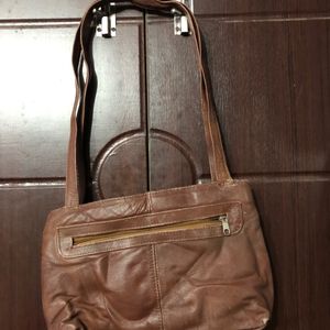 leather bag coffe brown
