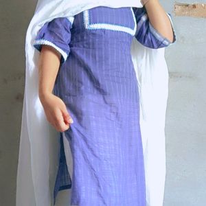 Grey Blue Coloured Kurti