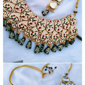 Green Heavy Kundan Jewellery