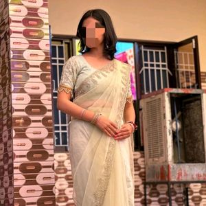 Cutdana Work Saree