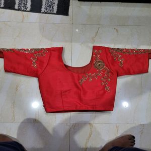 Heavy Pure Silk Zardosi 1/3rd Hand Blouse