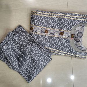 *cotton kurti pants set with linning