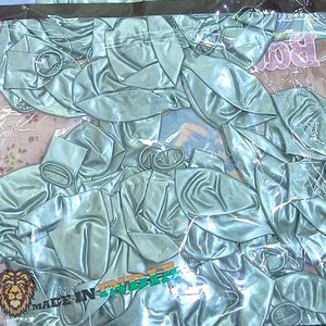 100 Pcs Silver Colour Metallic Balloon