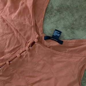 Forever 21 Orange Strap Top