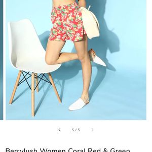 Berrylush Off Shoulder Crop Top& Shorts Cord Set