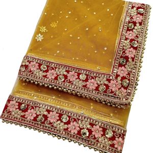 Women's Embroidered Net Dupatta.