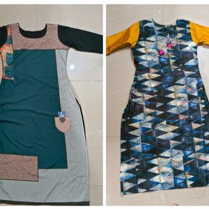 2 Stylish Kurtis(Bust Size= 36 & 38 Inches)