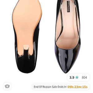 Shoetopia Black Solid Pumps