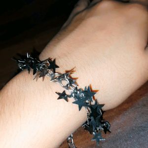 Oxidized Star Bracelet