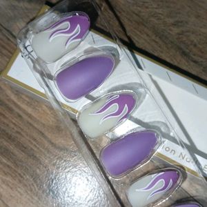 Pretty Lavender Nail Extensions