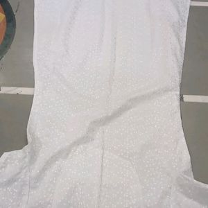 Pure White Chicken Material Dress